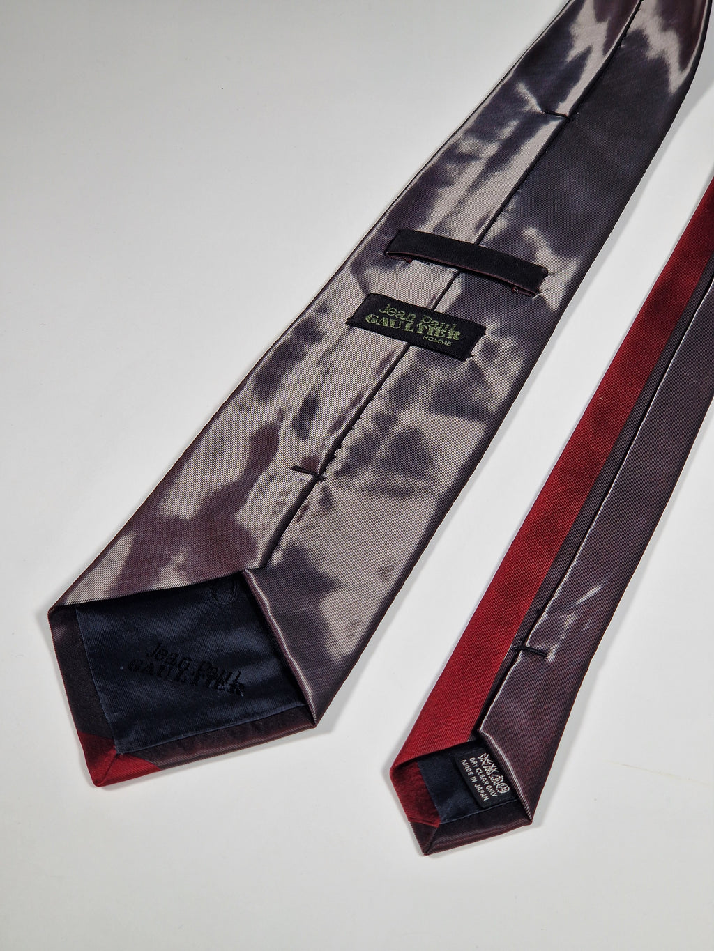 Jean Paul Gaultier mixed material tie