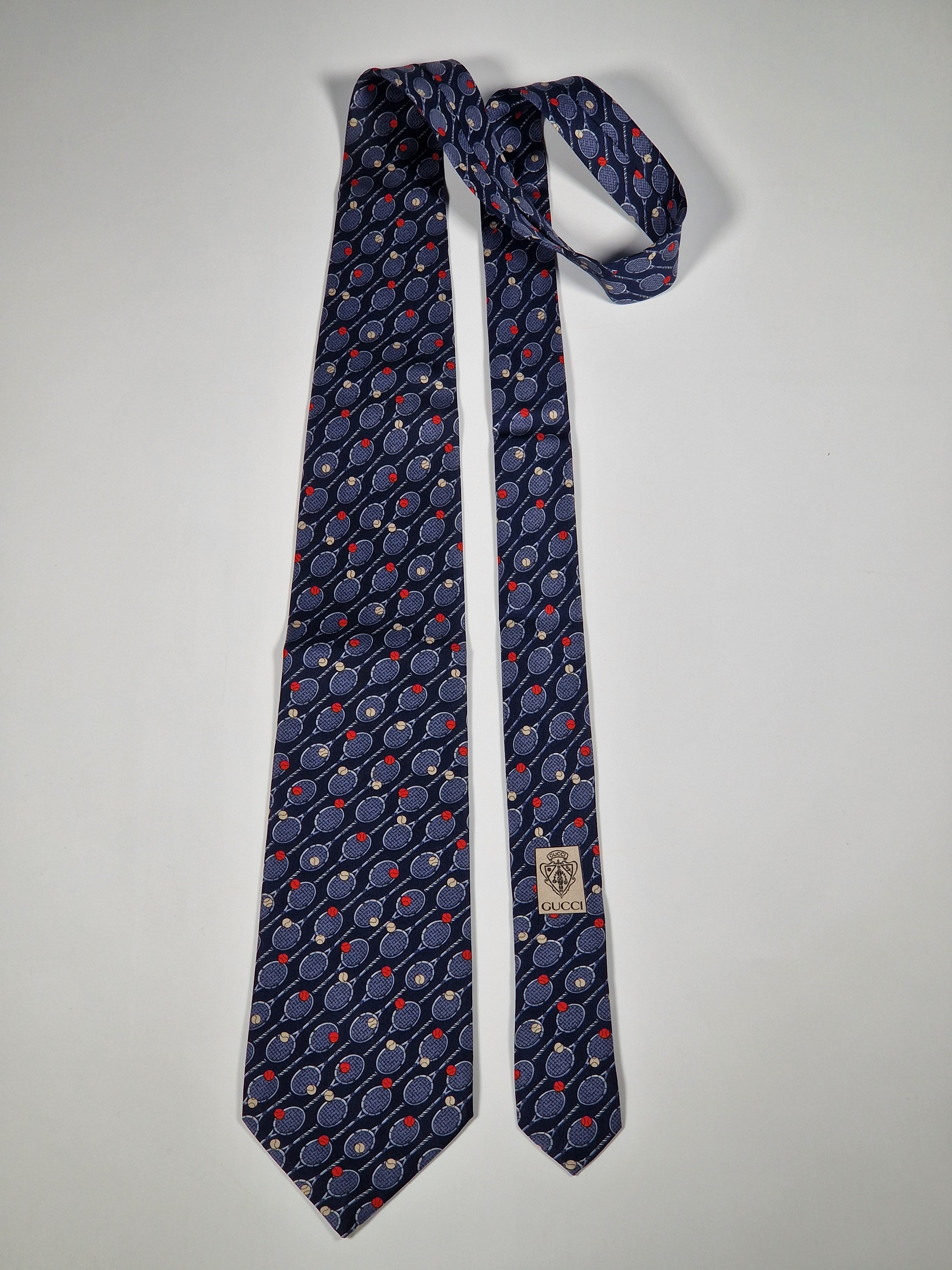 Gucci tie with Tennis pattern