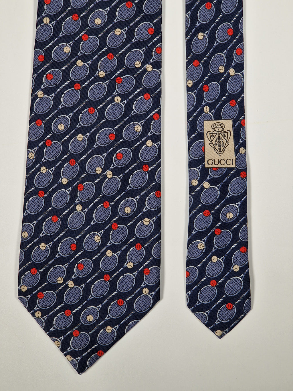 Gucci tie with Tennis pattern