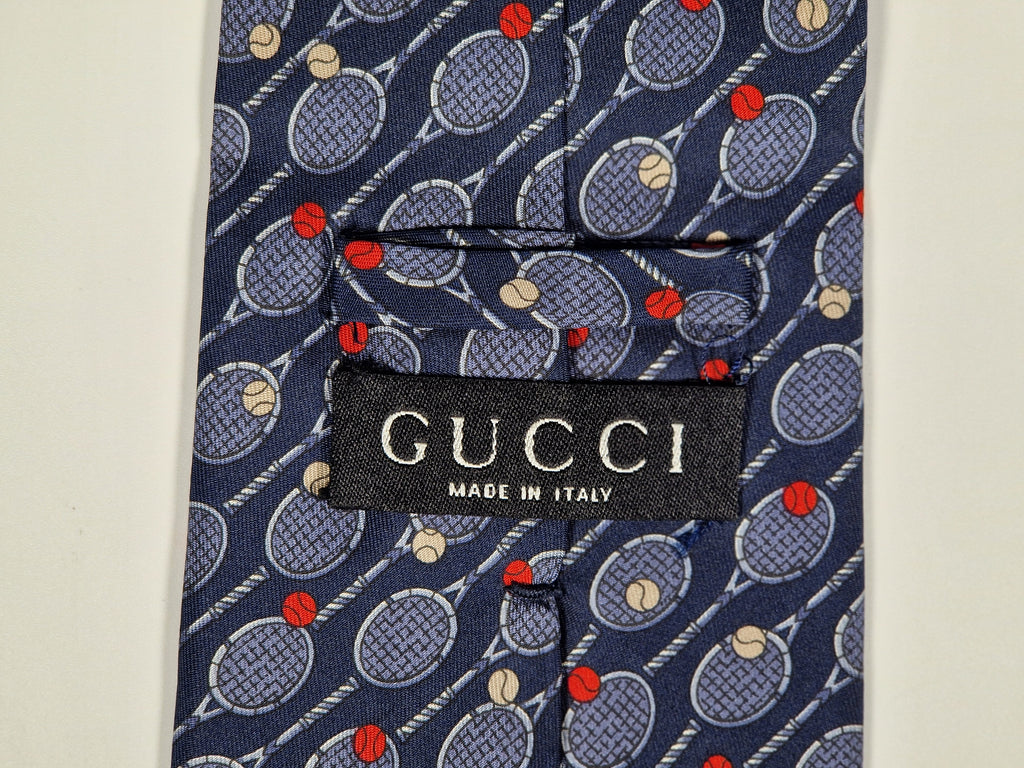 Gucci tie with Tennis pattern
