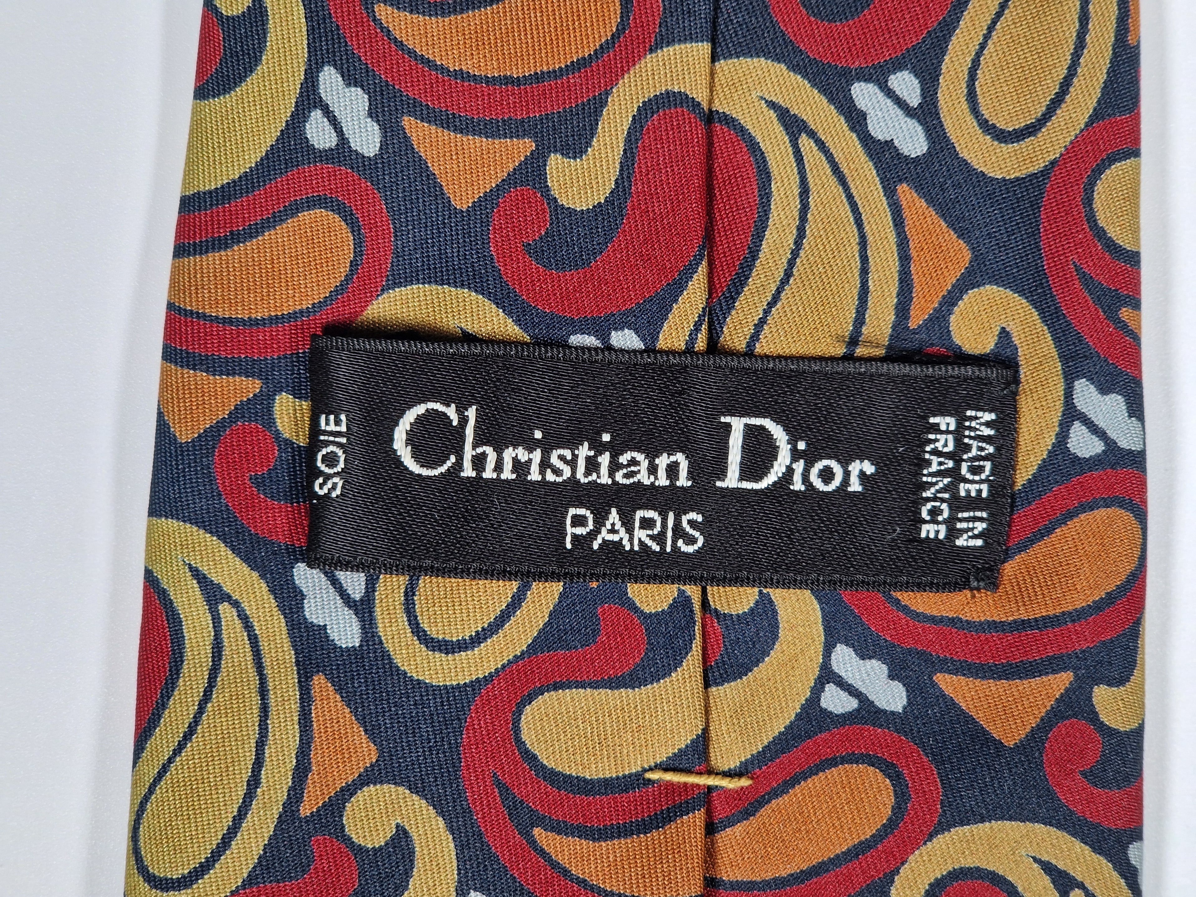 Vintage Dior tie with paisly pattern