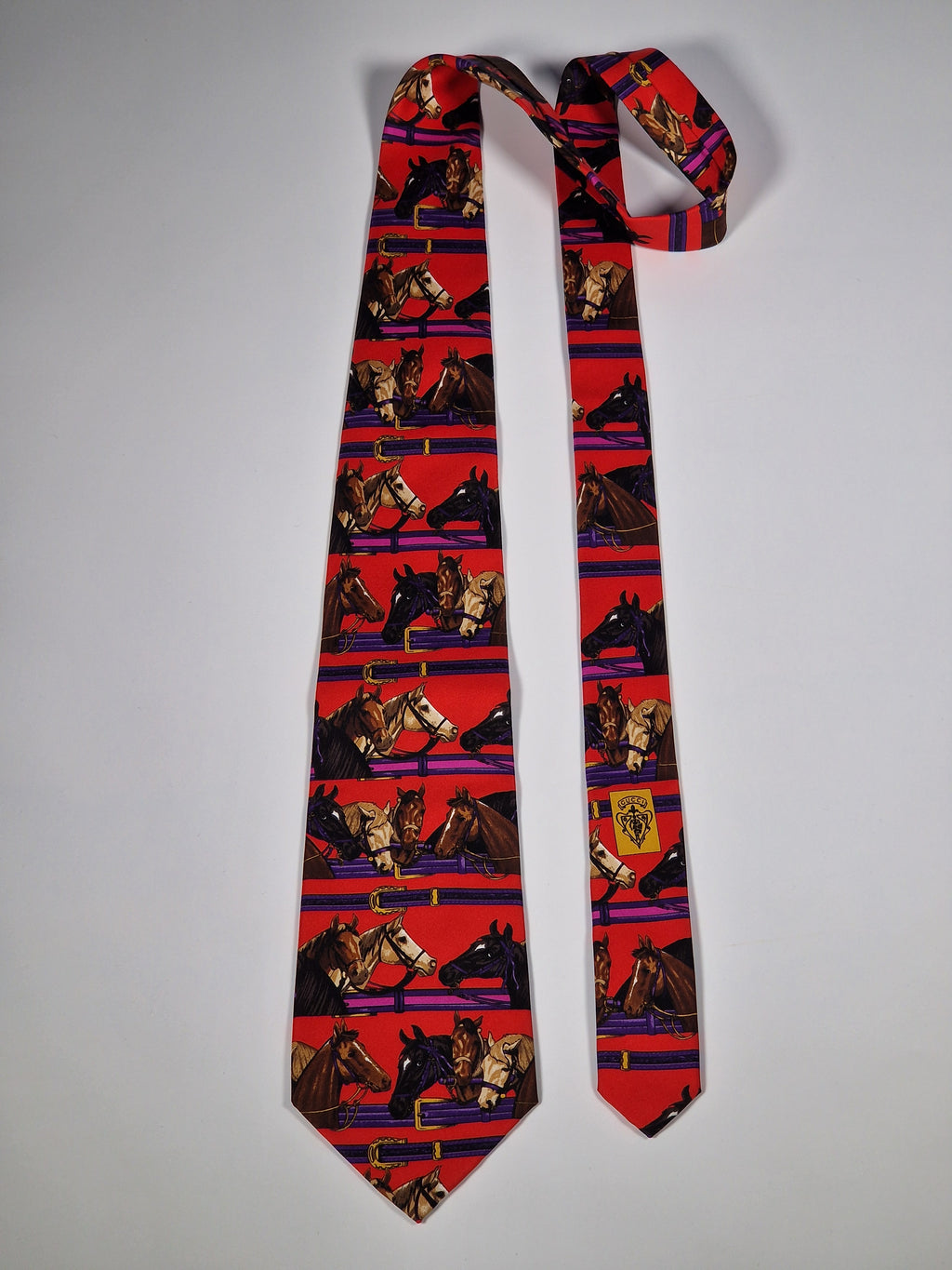 Gucci tie with Horse pattern