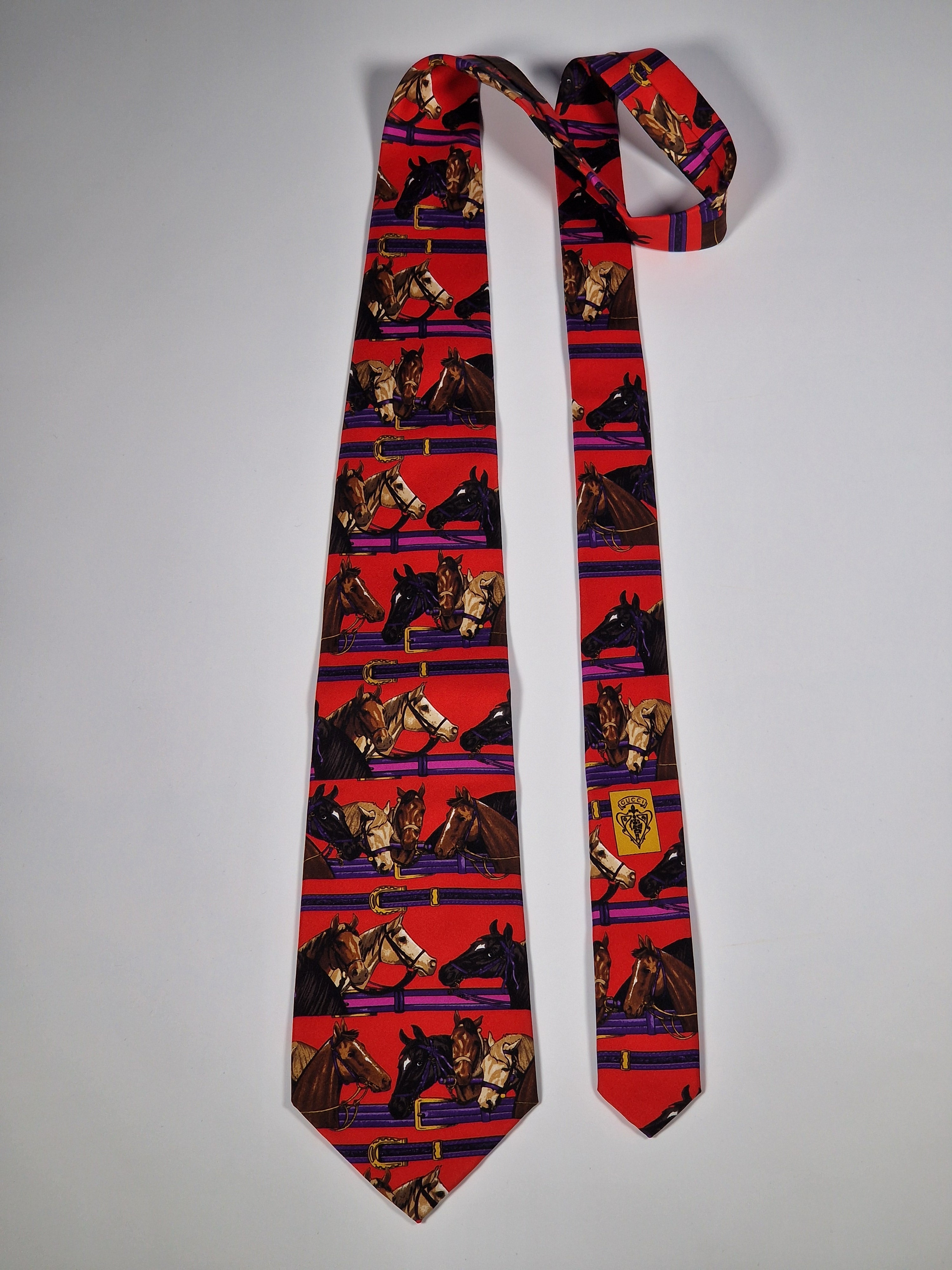 Gucci tie with Horse pattern