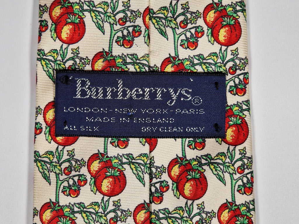 Burberrys Vintage silk tie Tomato pattern