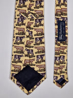 Burberrys Vintage silk tie cows