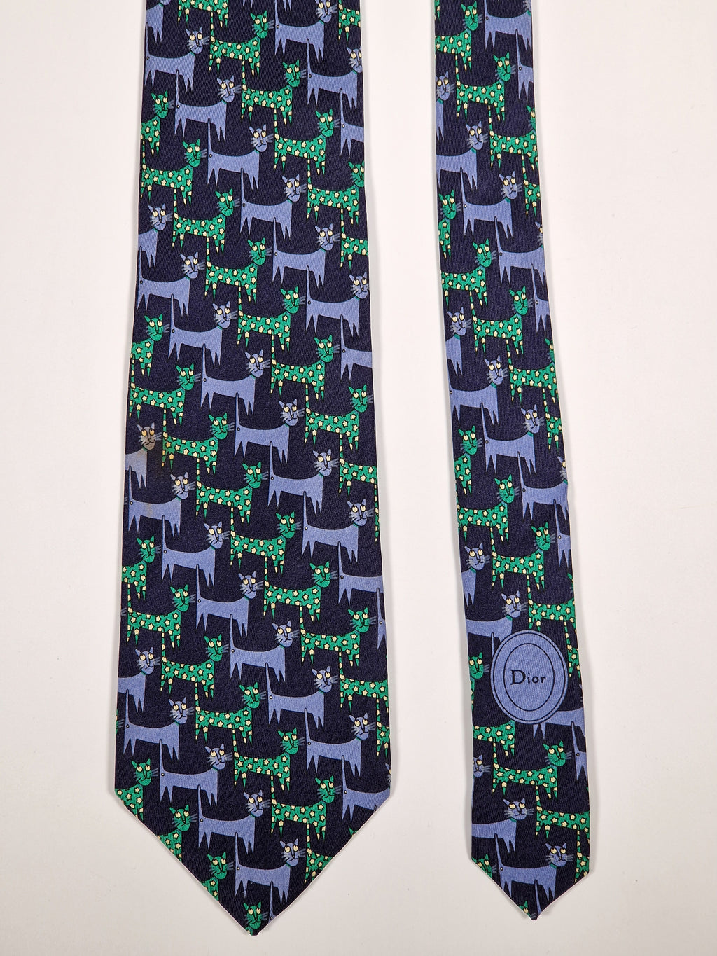 Dior tie cat patter