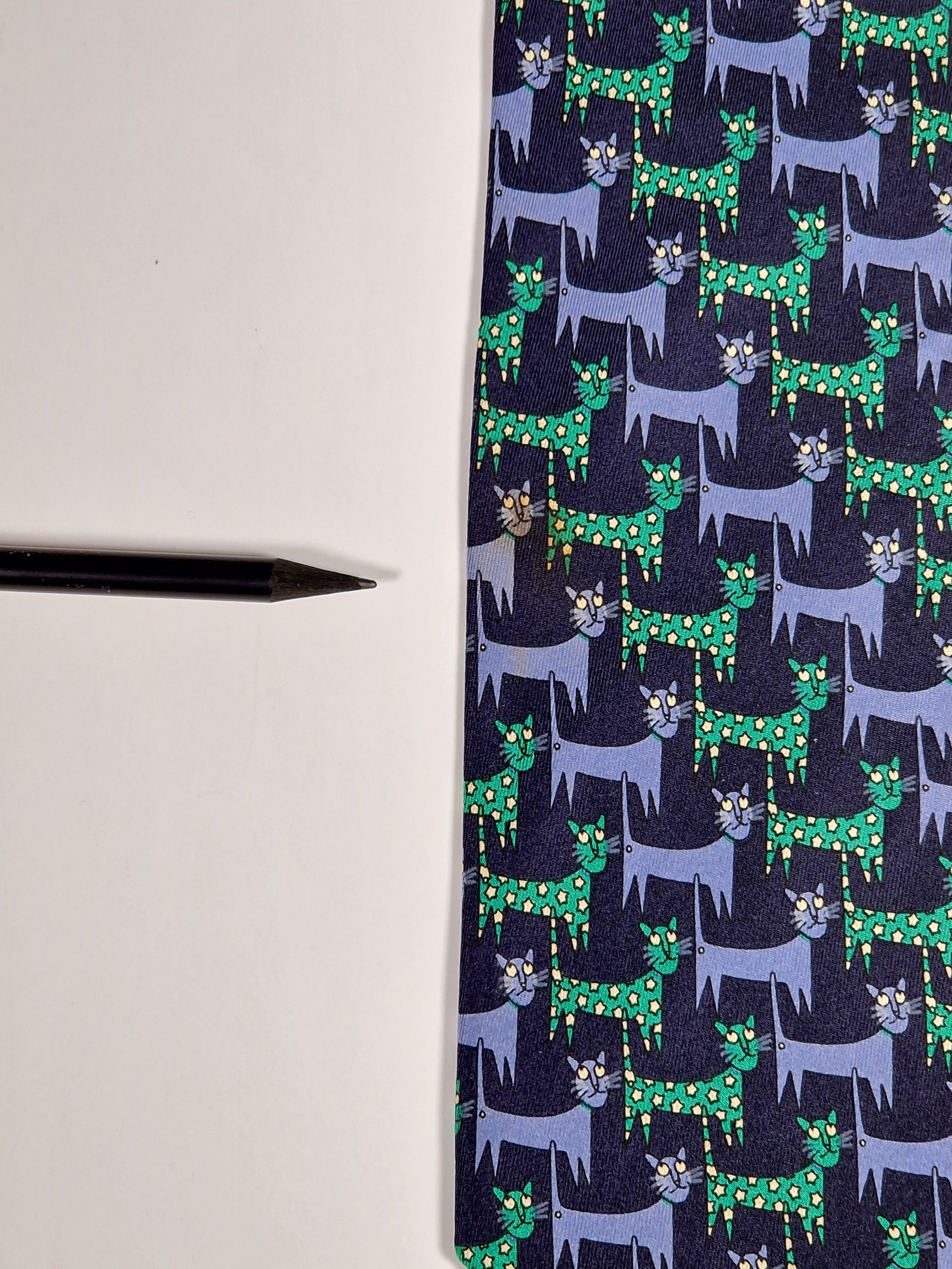 Dior tie cat patter