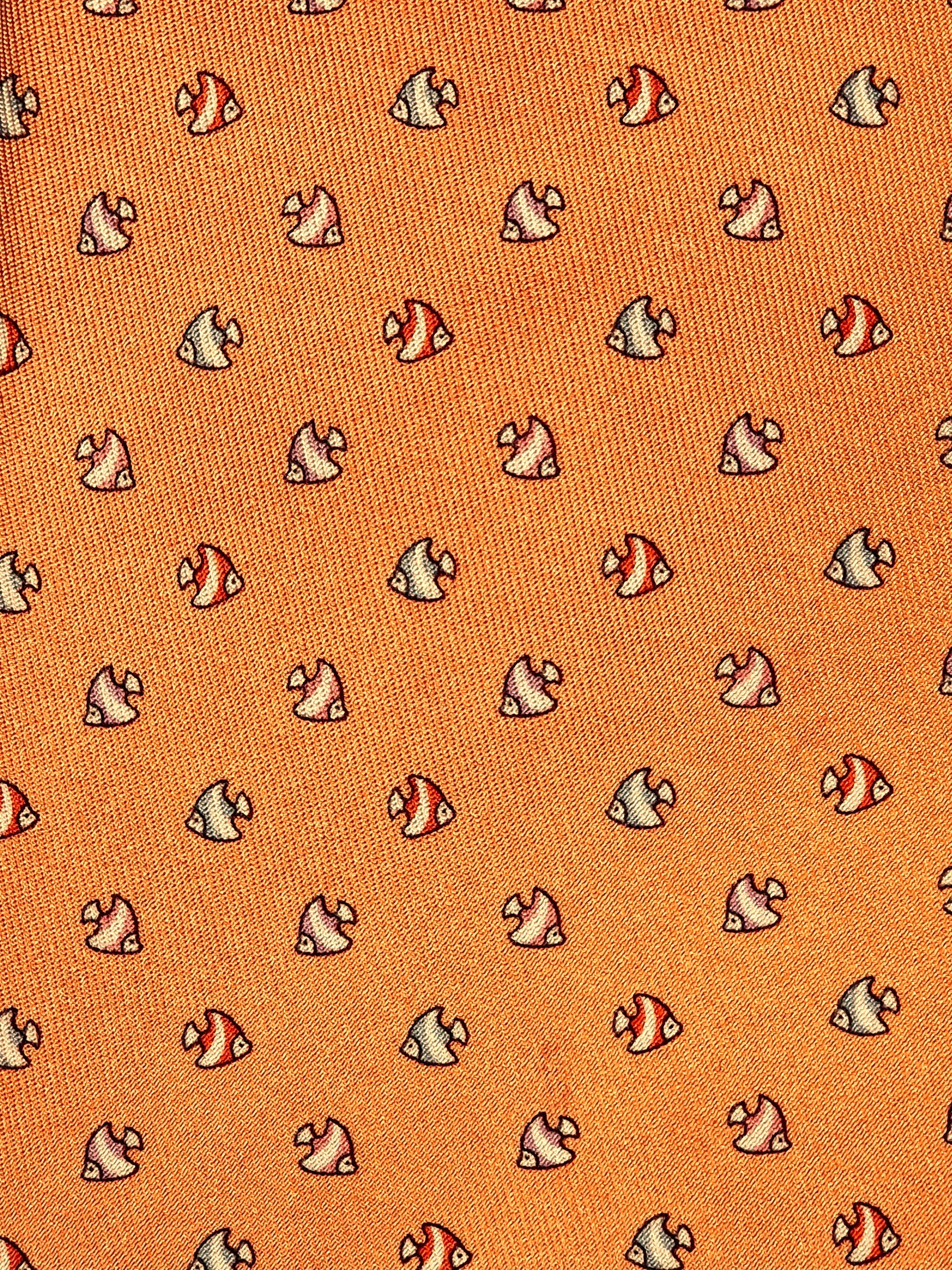 Salvatore Ferragamo tie Apricot color.