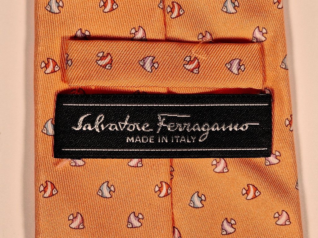 Salvatore Ferragamo tie Apricot color.