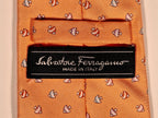 Salvatore Ferragamo tie Apricot color.