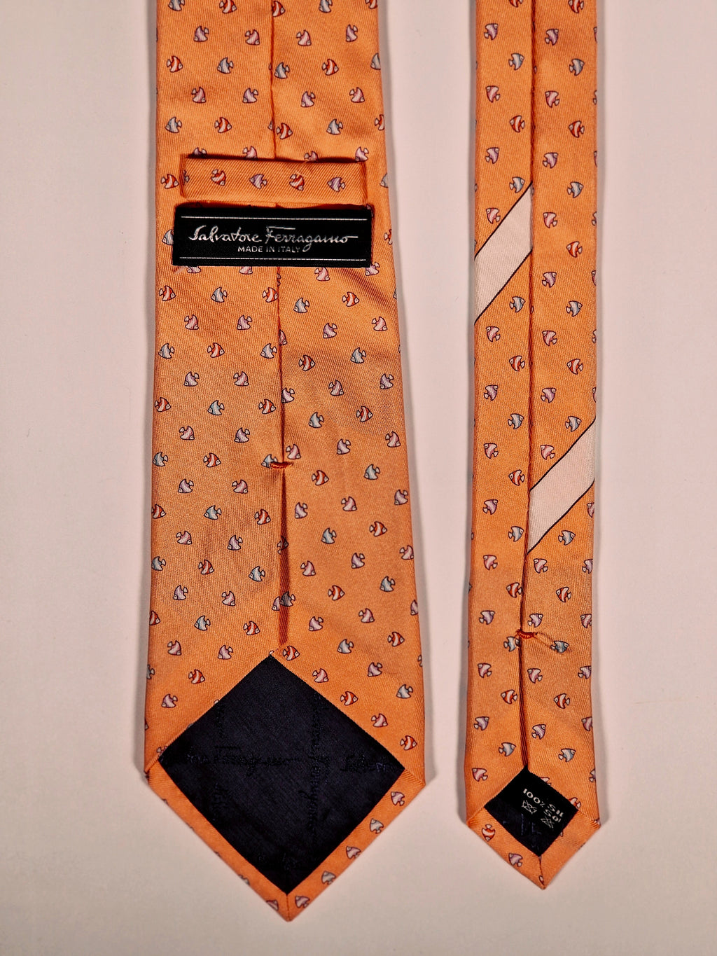 Salvatore Ferragamo tie Apricot color.