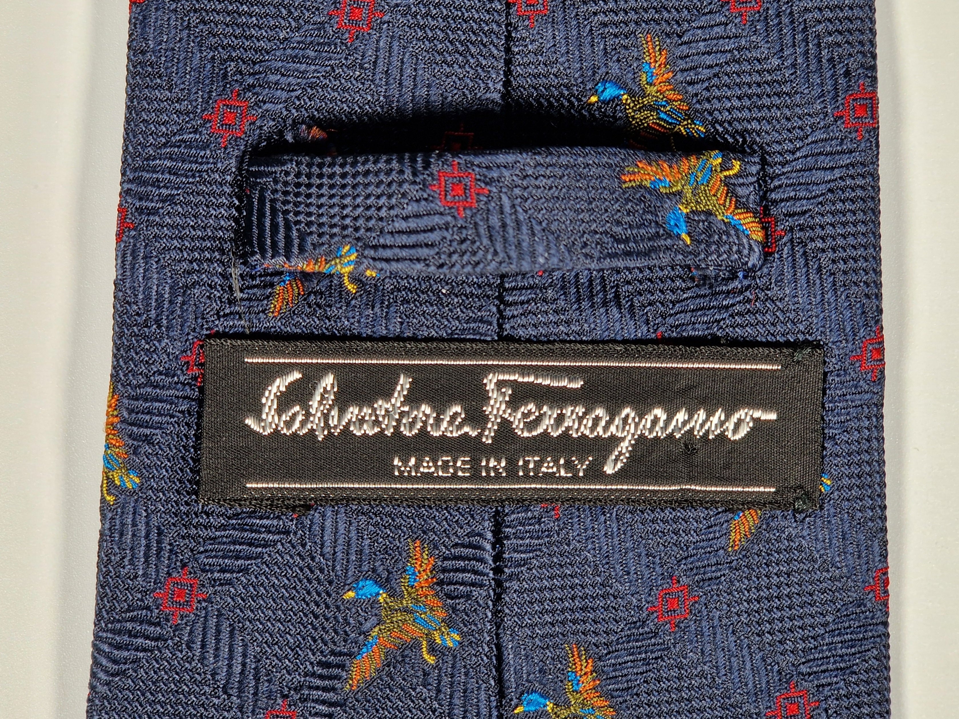 Salvatore Ferragamo tie jaquard woven.