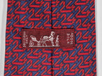 Hermés 7263 MA "Le Mans" Tie blue and red