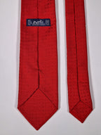 Hermès silk tie red jaquard Facconee Hermès No Code