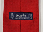 Hermès silk tie red jaquard Facconee Hermès No Code