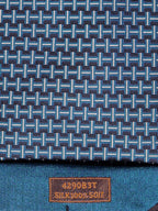 Hermès silk tie blue weight lifter and H pattern 429083 T