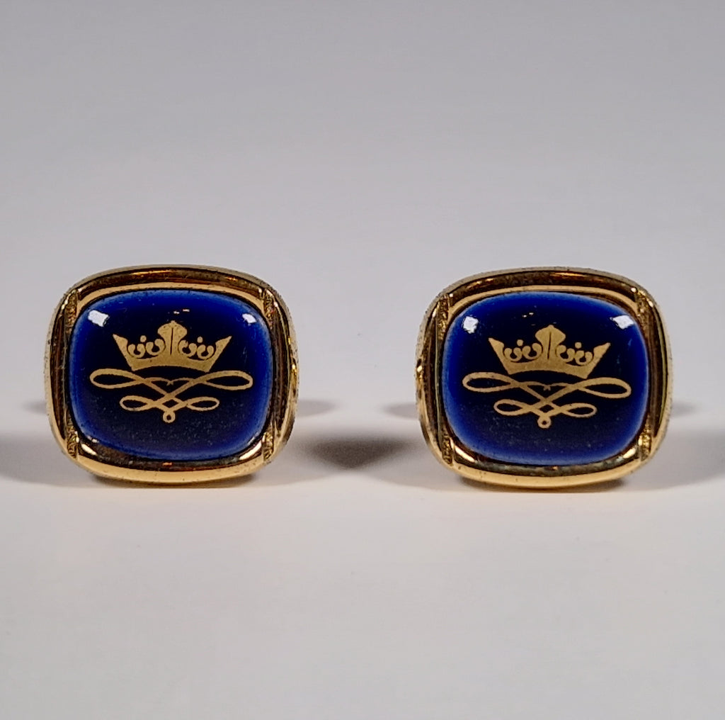 Royal Copenhagen a pair of cufflinks and a tie pin with box
