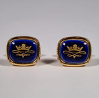 Royal Copenhagen a pair of cufflinks and a tie pin with box