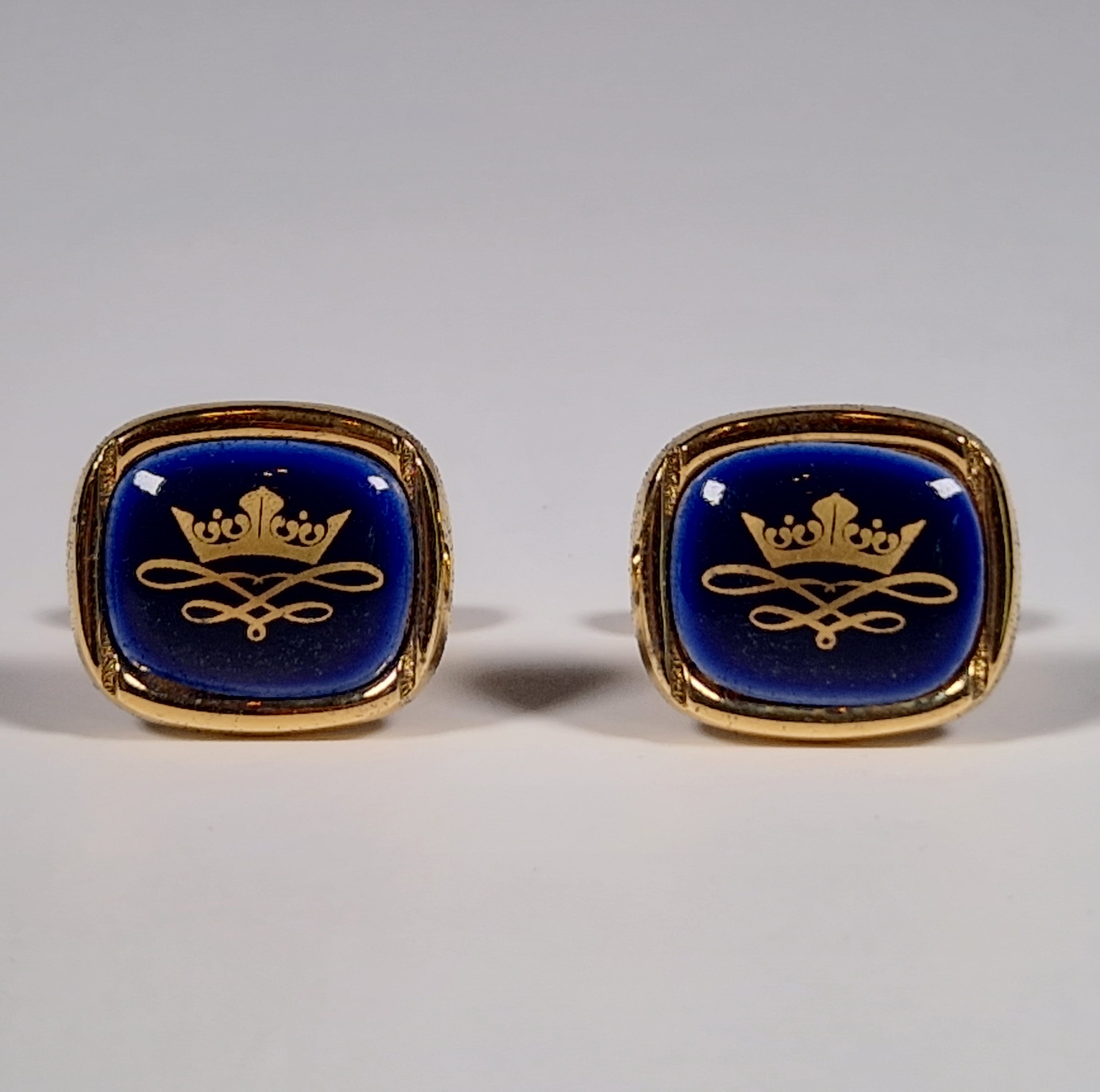 Royal Copenhagen a pair of cufflinks and a tie pin with box