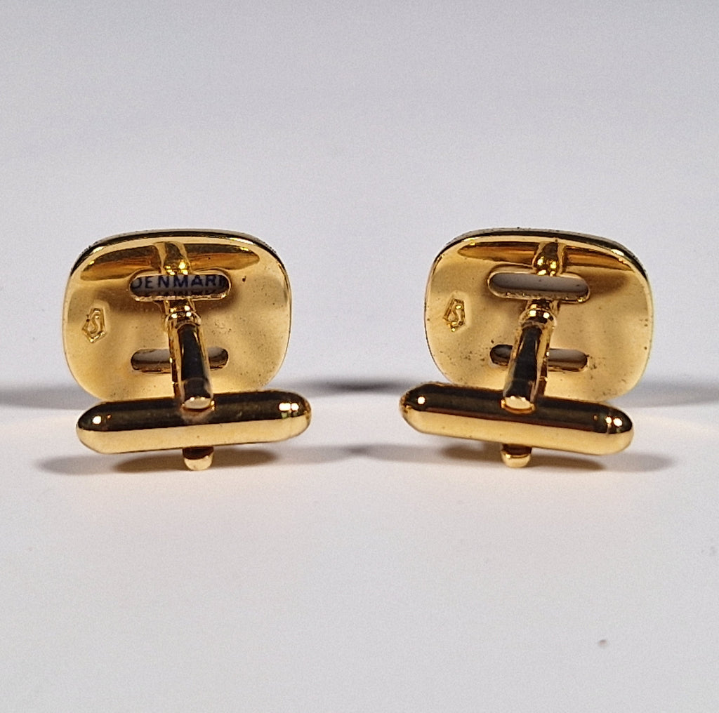 Royal Copenhagen a pair of cufflinks and a tie pin with box