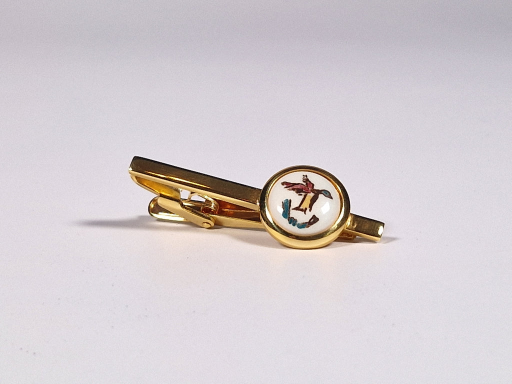 Swank Delft collection a pair of cufflinks and a tie pin with box