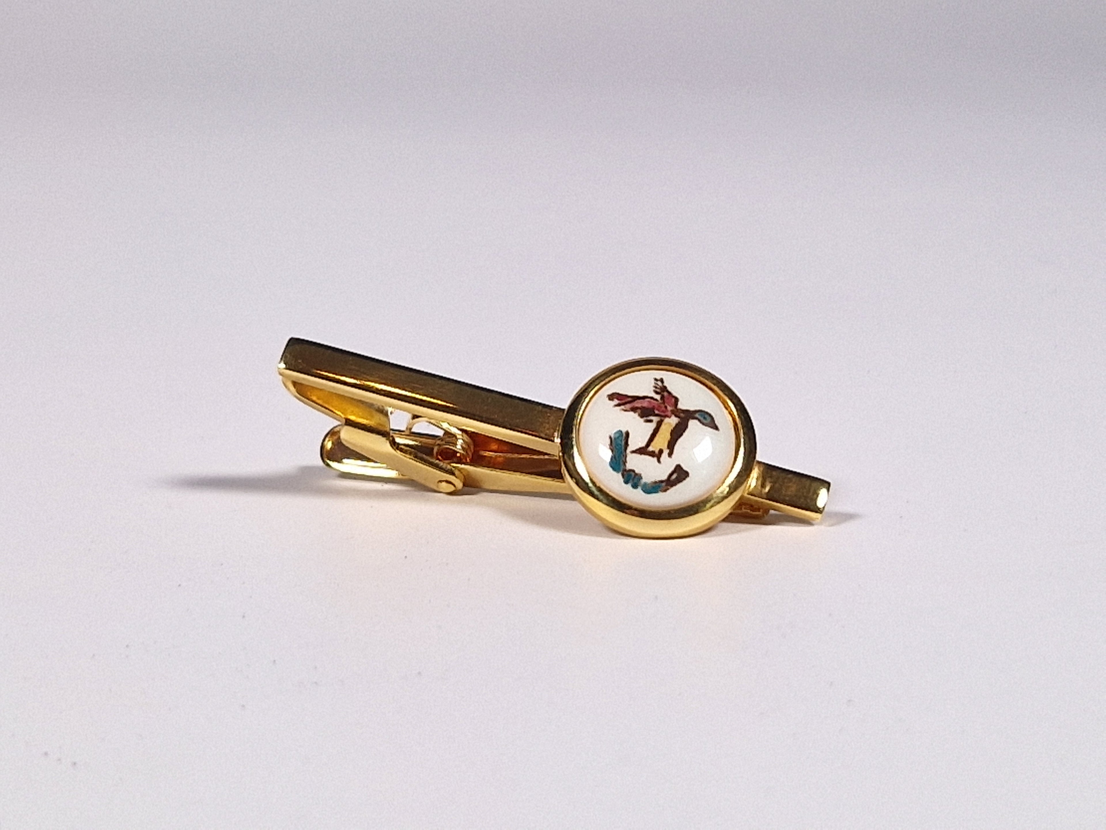 Swank Delft collection a pair of cufflinks and a tie pin with box