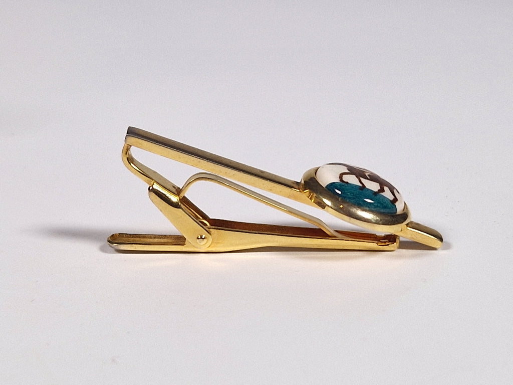 Swank Delft collection a pair of cufflinks and a tie pin with box