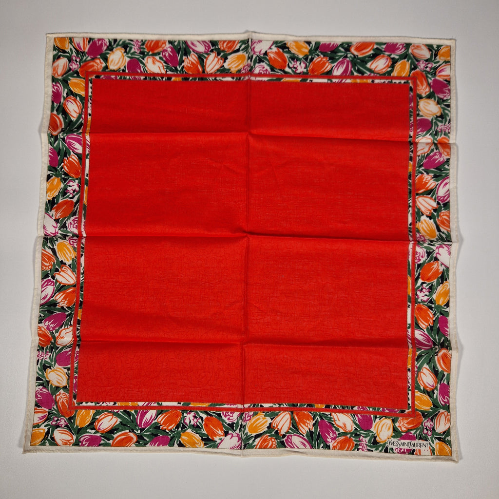 Yves Saint Laurent vintage cotton handkerchief