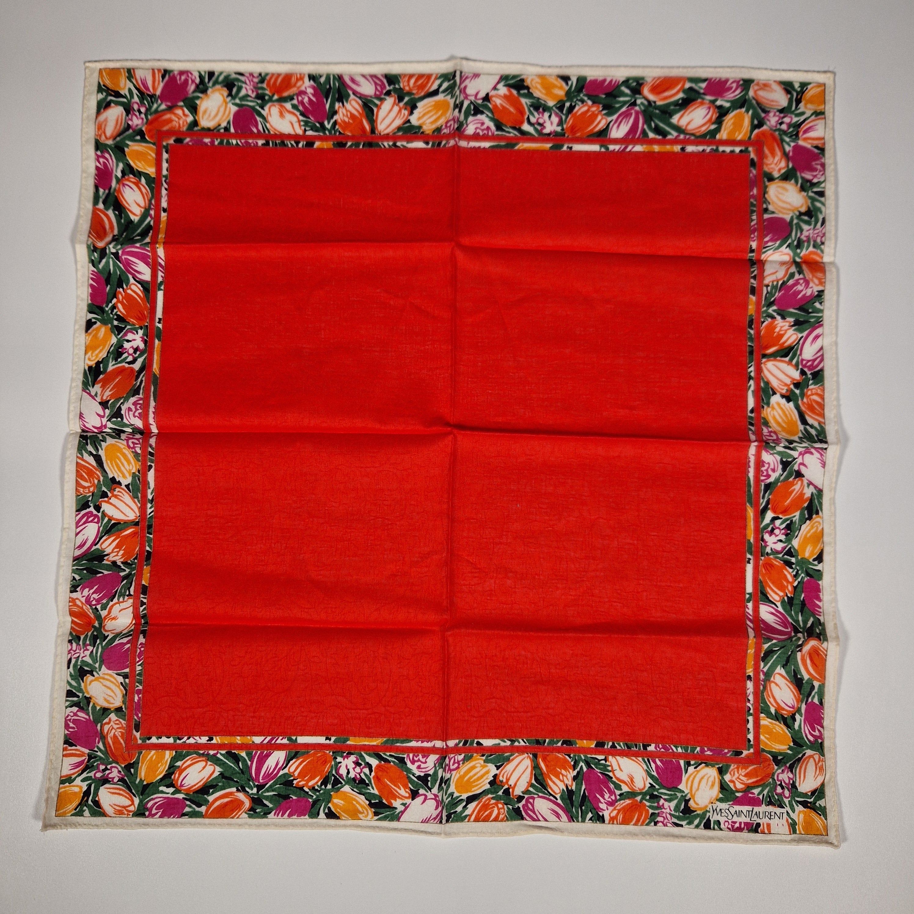 Yves Saint Laurent vintage cotton handkerchief