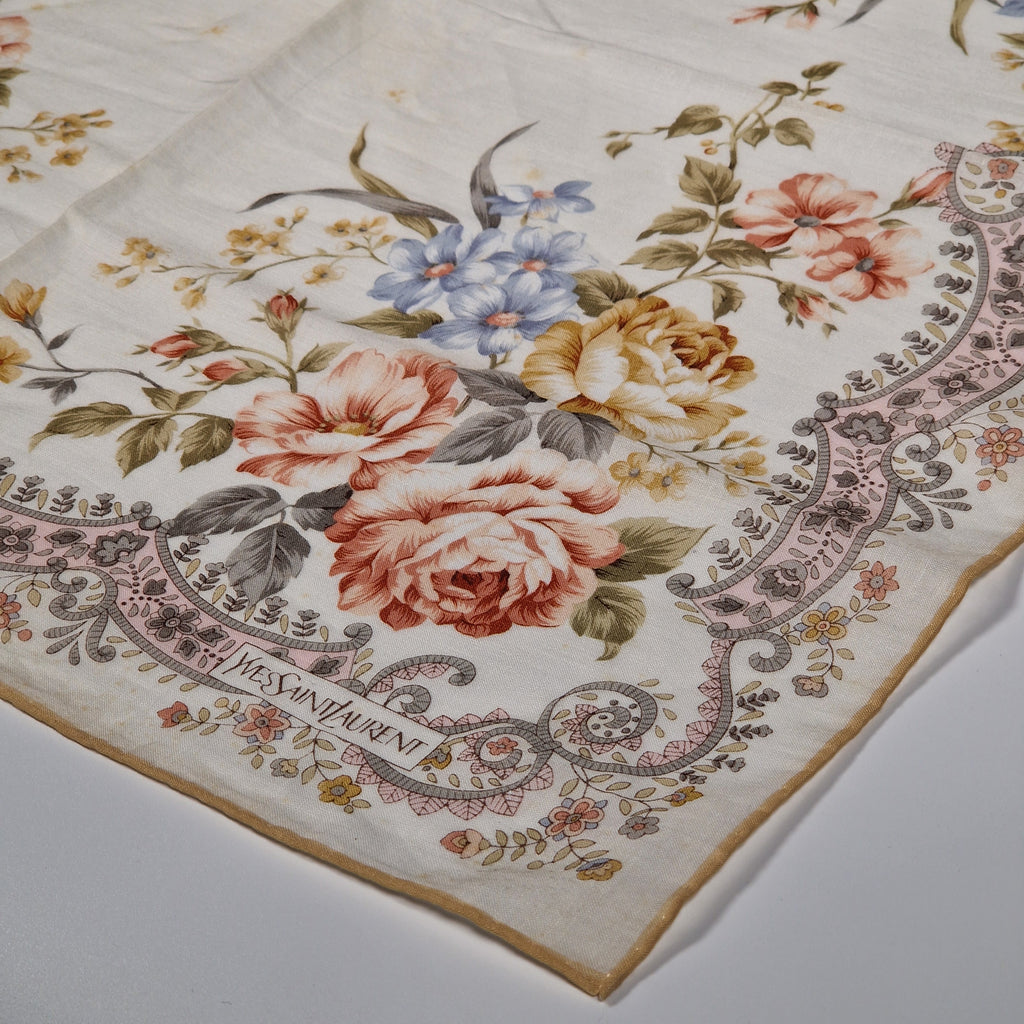 Yves Saint Laurent vintage cotton handkerchief