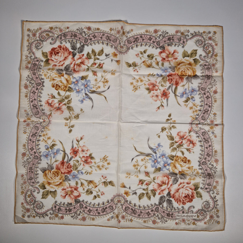 Yves Saint Laurent vintage cotton handkerchief