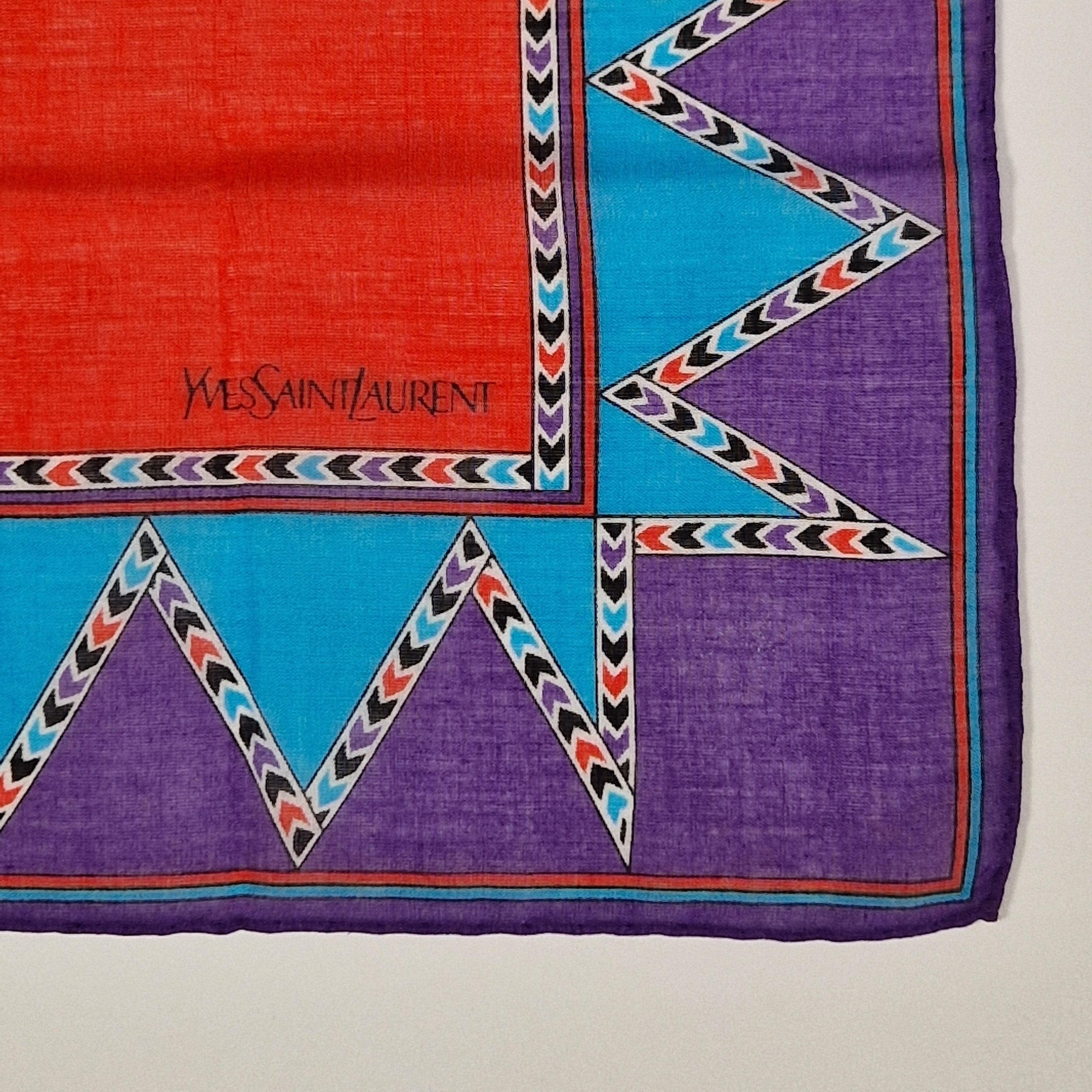 Yves Saint Laurent vintage cotton handkerchief