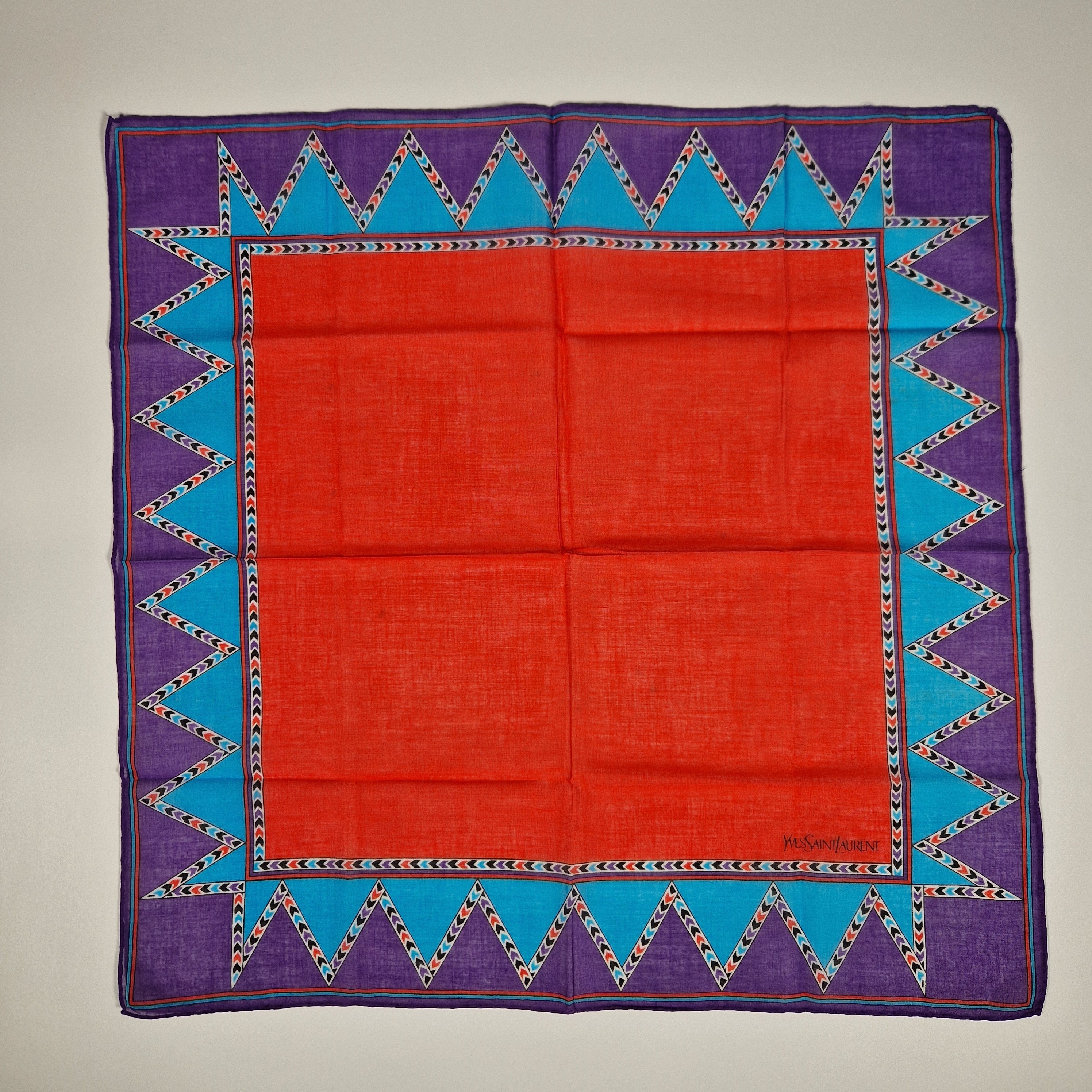 Yves Saint Laurent vintage cotton handkerchief