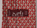 005031 Hermès silk tie red whimsical seahorses pattern 5031 PA