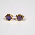 Yves Saint Laurent a pair of cufflinks and a tie pin with box.