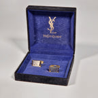 Yves Saint Laurent a pair of cufflinks with box.