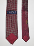 428945 Hermès silk tie burgundy Tetris pattern 428945 T