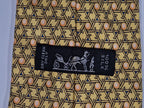 007882 Hermès tie yellow geometrical pattern 7882 MA