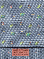 625890 Hermès tie blue whimsical  eggs and animal offspring 625890 SA