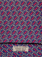 007268 Hermès tie blue equestrian pattern 7268 MA