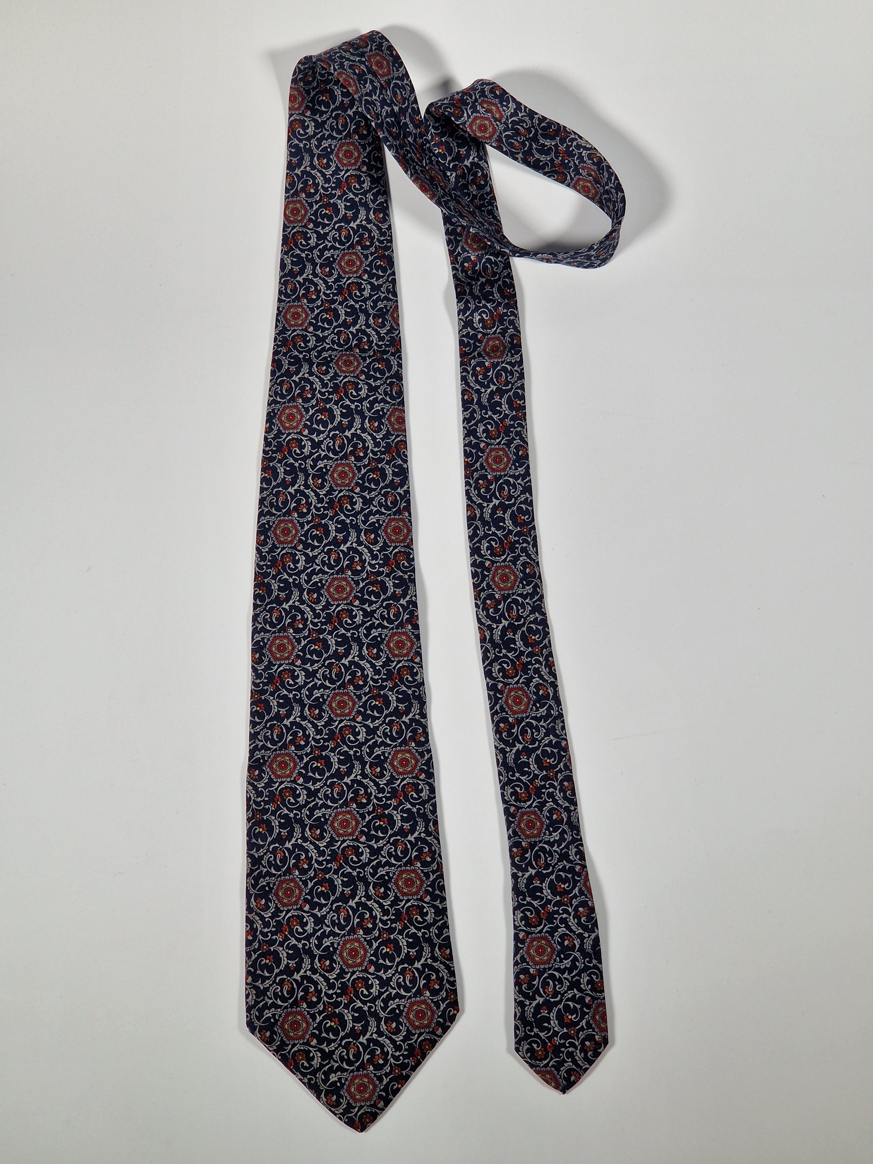 Dior Vintage silk tie blue