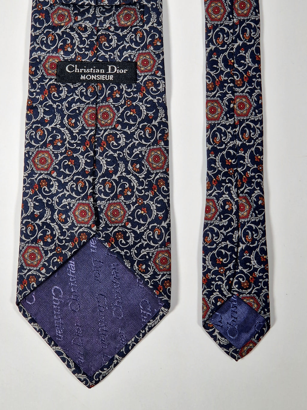 Dior Vintage silk tie blue