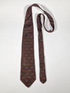 Fendi Vintage silk tie brown