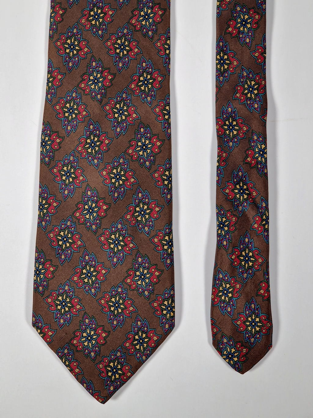Fendi Vintage silk tie brown