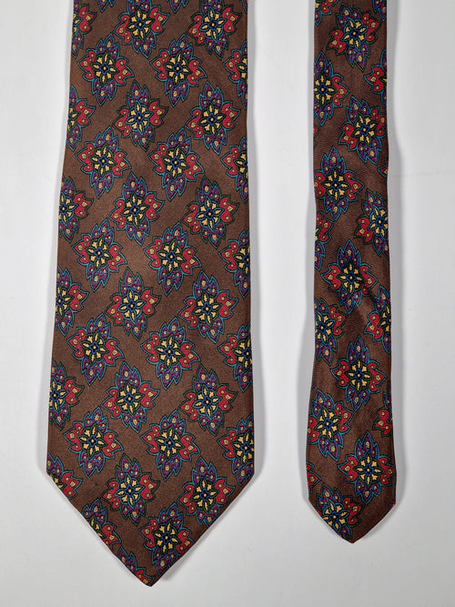 Fendi Vintage silk tie brown