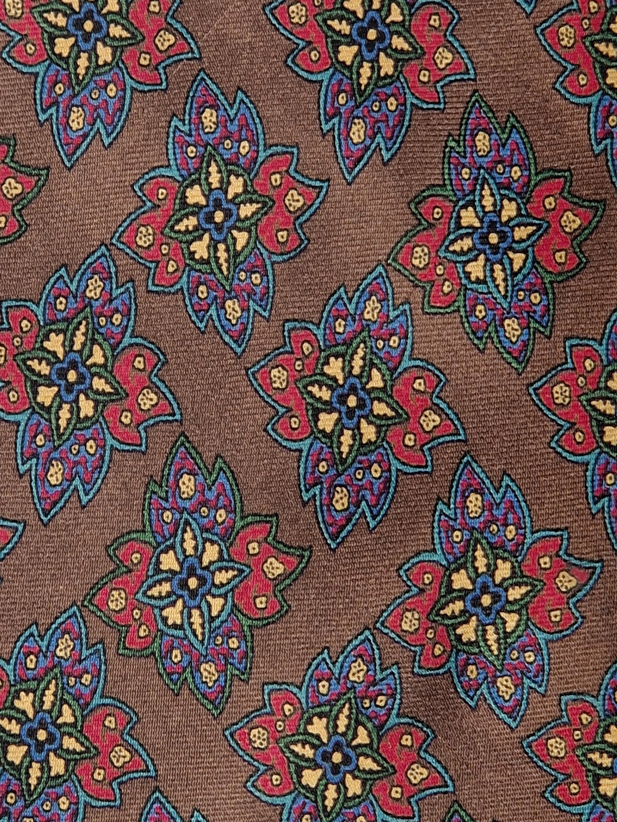 Fendi Vintage silk tie brown