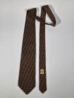Gucci silk tie black equestrian
