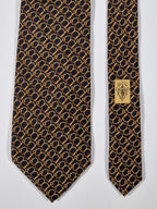 Gucci silk tie black equestrian