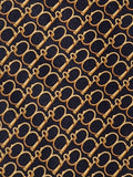 Gucci silk tie black equestrian