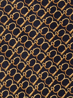Gucci silk tie black equestrian
